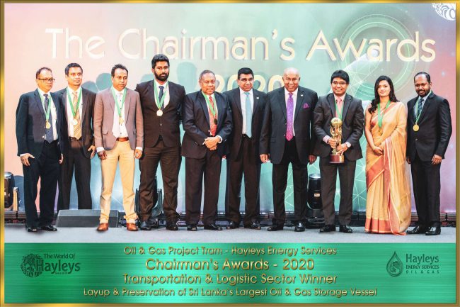 chairman's award 2020 ceremony for hayleys energy team
